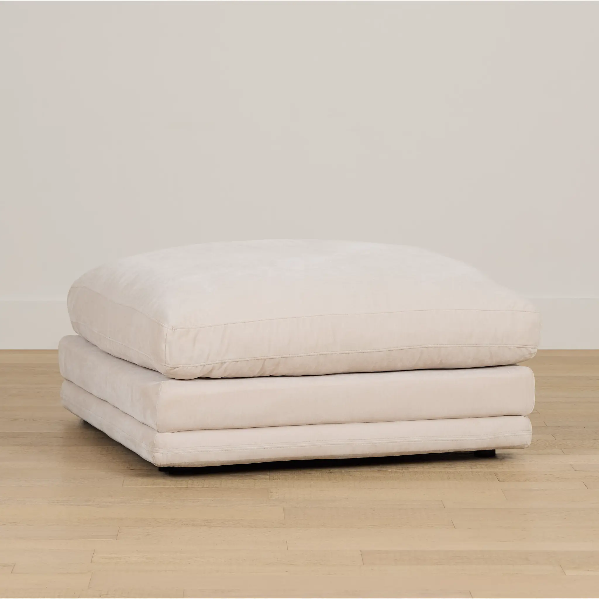 Jules Ivory Velvet Ottoman Jules Ivory Velvet Ottoman