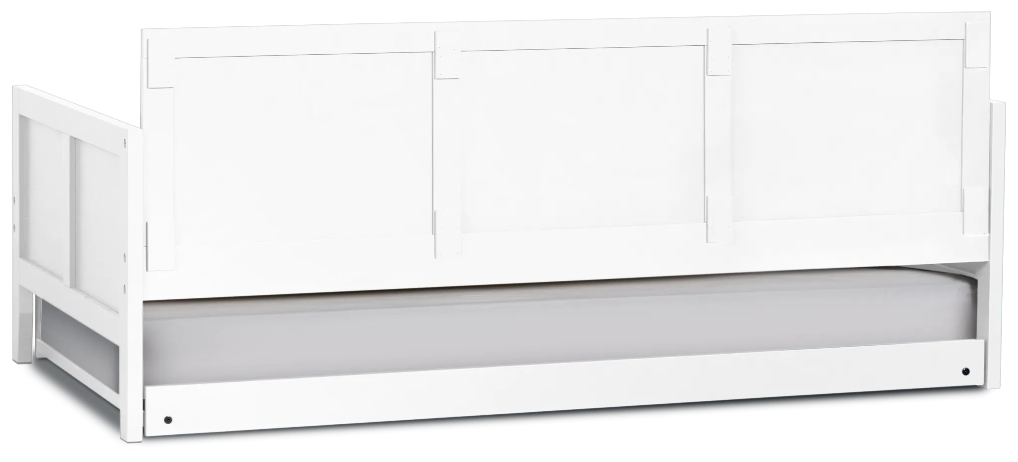 Charleston White Panel Trundle Bed