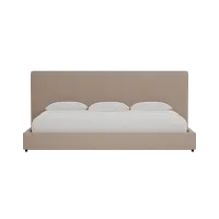 Grayton Joya Beige 54" Upholstered Platform Bed