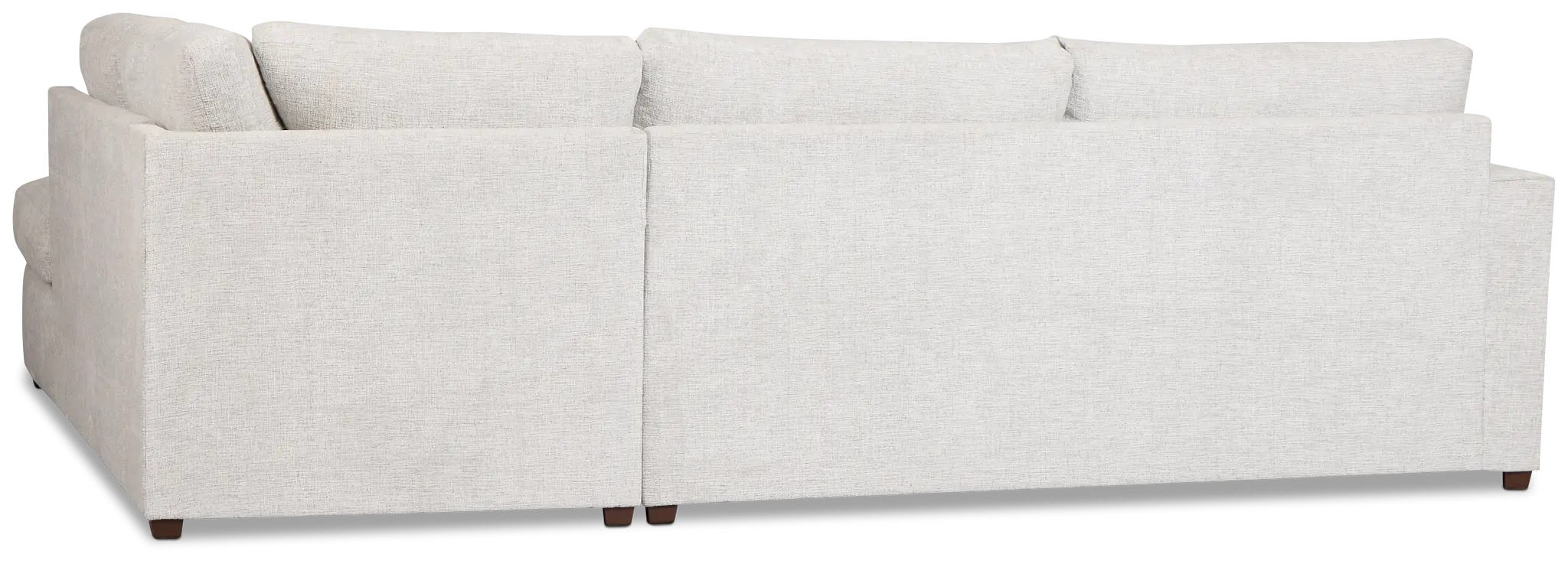 Miller Light Gray Fabric Right Bumper Sectional Miller Light Gray Fabric Right Bumper Sectional