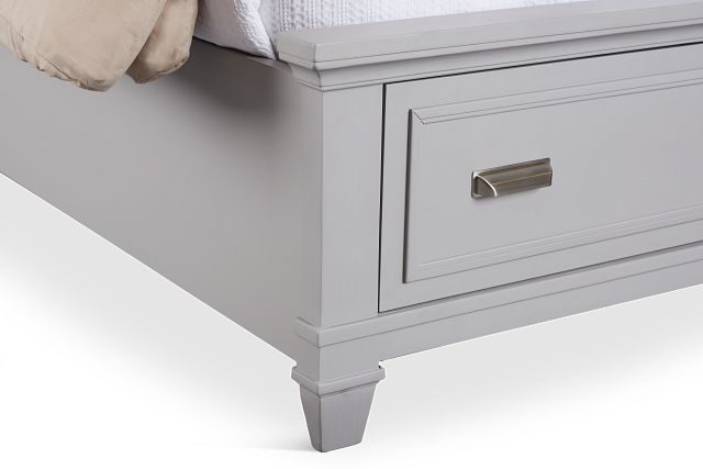 Cape Cod Gray Panel Storage Bed