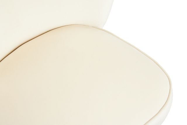 Tami White Velvet Accent Chair