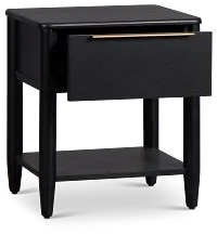 Stockton Black Small Drawer Nightstand