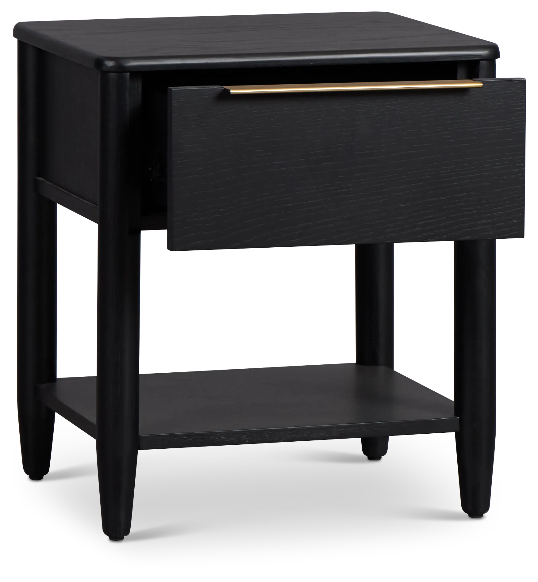 Stockton Black Small Drawer Nightstand