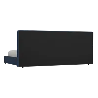 Grayton Revenue Dark Blue 54" Upholstered Platform Bed