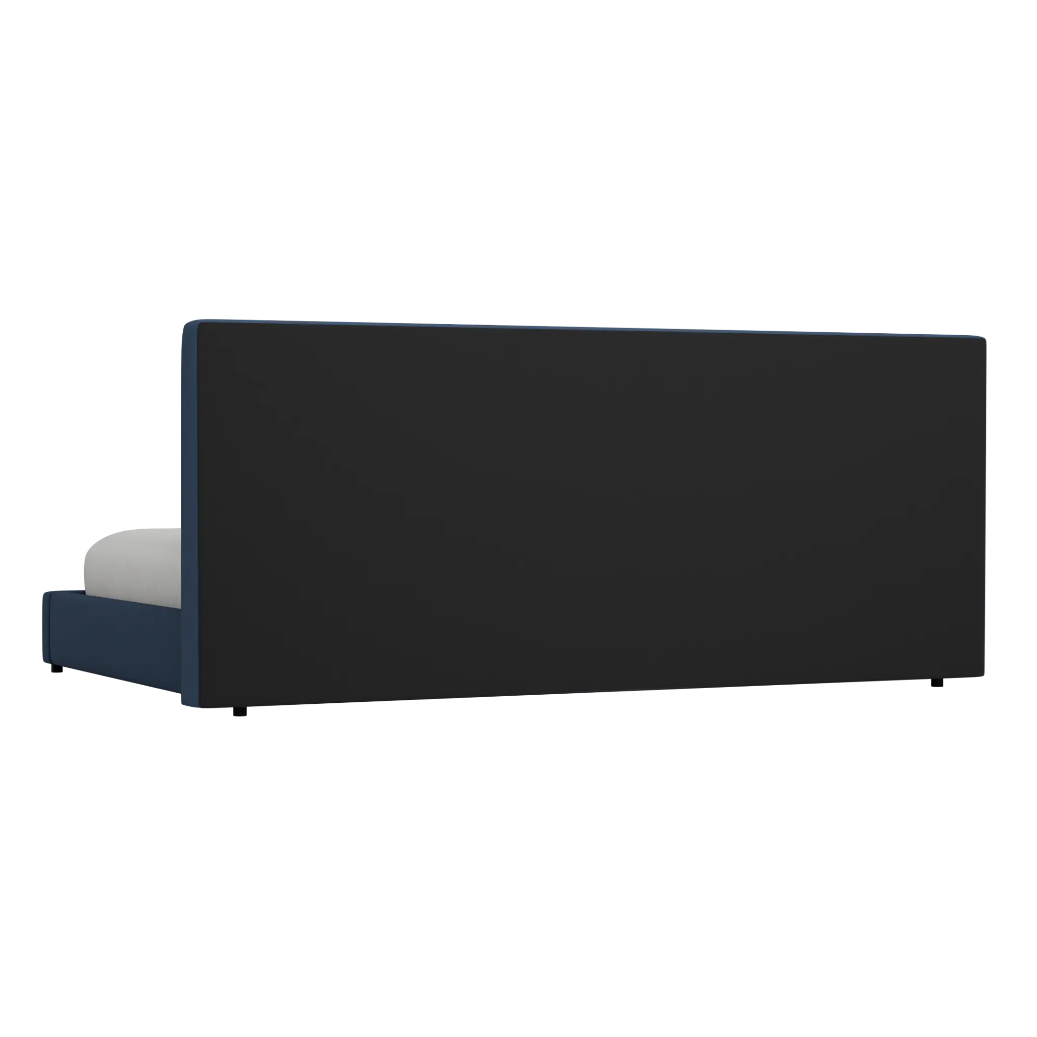 Grayton Revenue Dark Blue 54" Upholstered Platform Bed Grayton Revenue Dark Blue 54" Upholstered Platform Bed