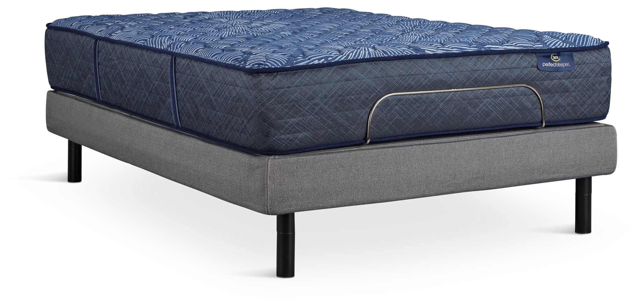 Serta Perfect Sleeper Cobalt Calm Extra Firm Motion Perfect 4 Adjustable Base Set