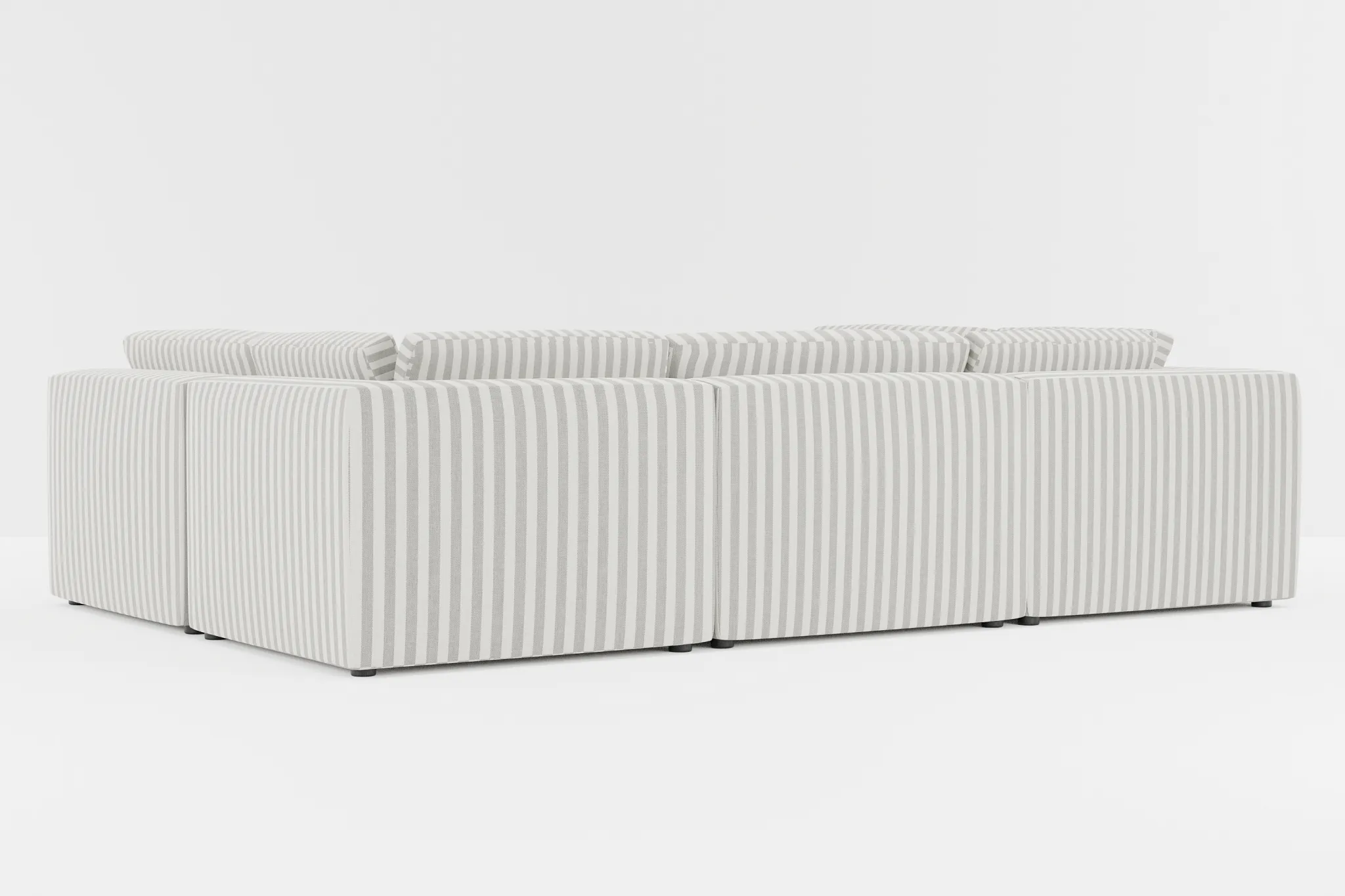 Destin Sea Lane Dark Gray Fabric 6-piece Pit Sectional