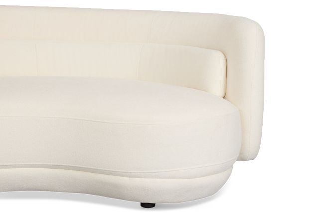 Presley White Fabric 3-piece Modular Sectional