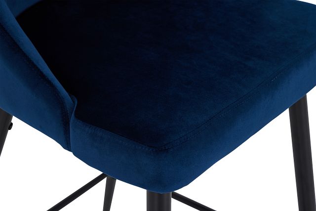 Cameo Dark Blue 27" Upholstered Barstool
