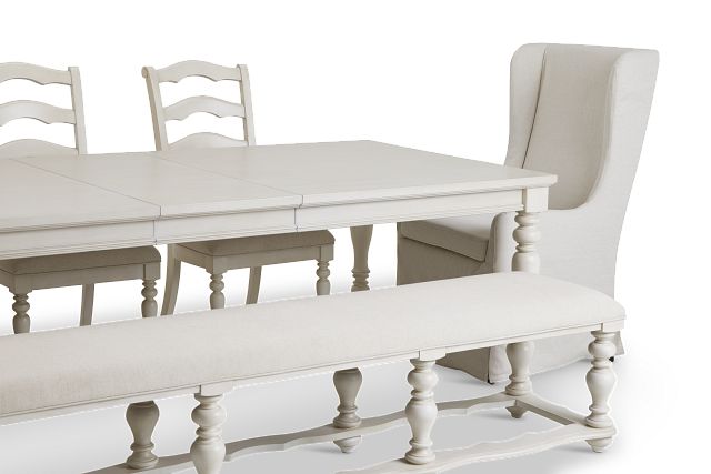 Savannah Ivory Rectangular Table And Mixed Chairs (8)