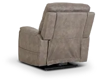 Akron Taupe Micro Power Lift Recliner With Power Lumbar