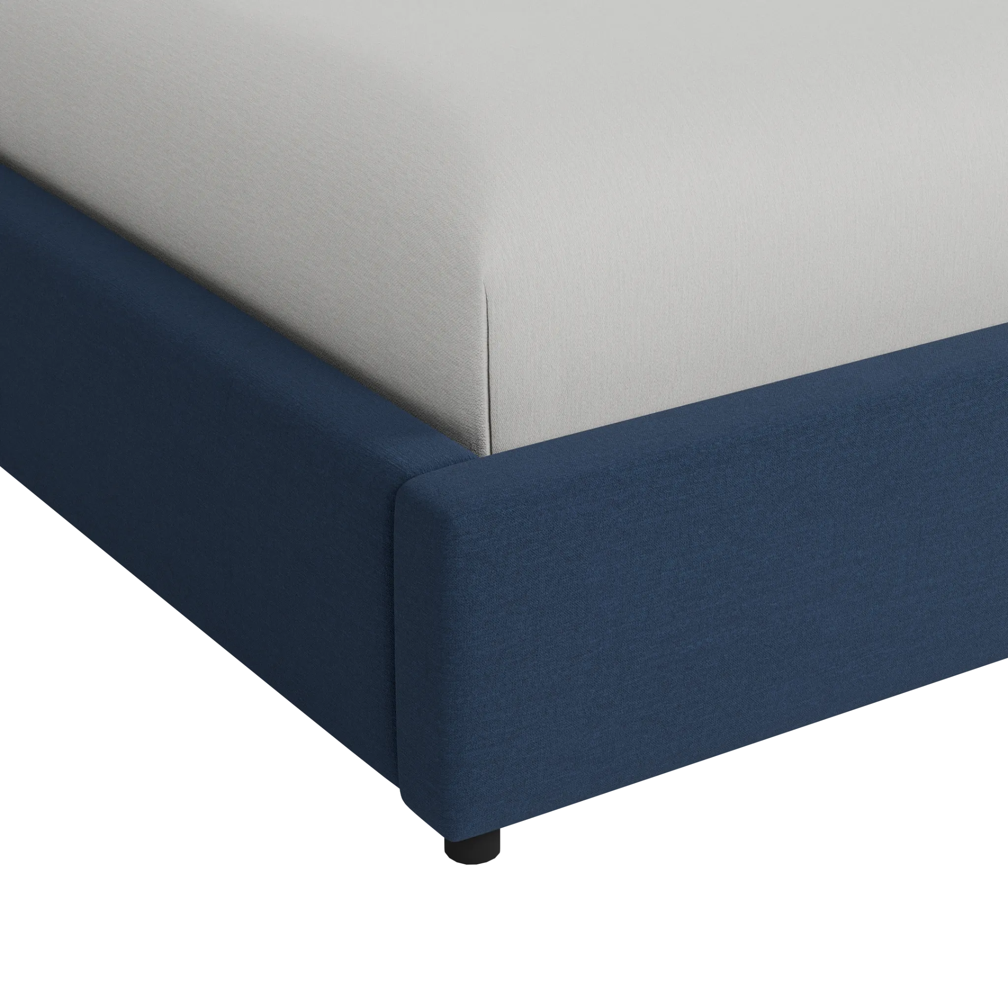 Grayton Peyton Dark Blue 54" Upholstered Platform Bed
