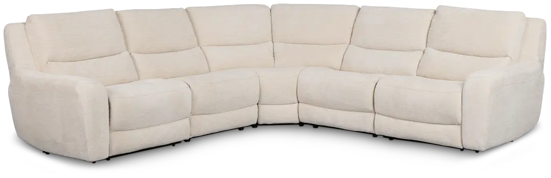 Bennett Light Beige Fabric Small Two-arm Power Reclining Sectional Bennett Light Beige Fabric Small Two-arm Power Reclining Sectional