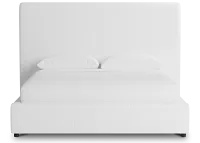 Grayton Revenue White 54" Upholstered Platform Bed