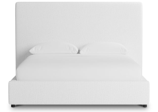 Grayton Revenue White 54" Upholstered Platform Bed