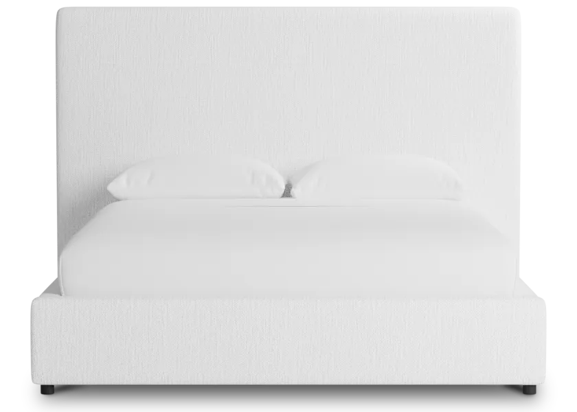 Grayton Revenue White 54" Upholstered Platform Bed