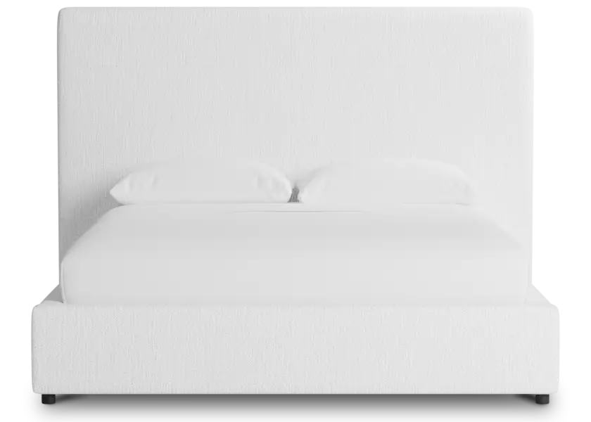 Grayton Revenue White 54" Upholstered Platform Bed Grayton Revenue White 54" Upholstered Platform Bed