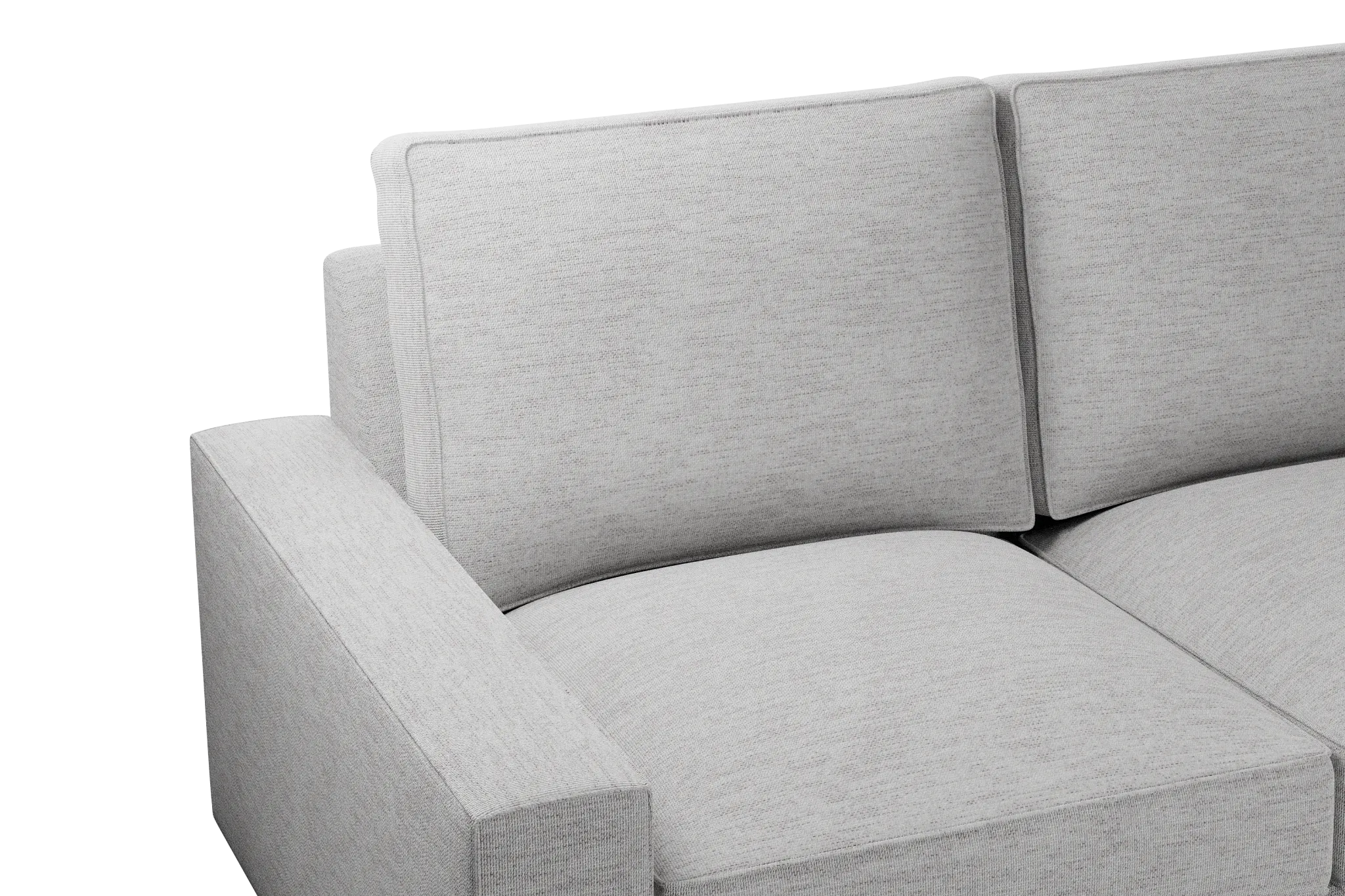Edgewater Maguire Gray Small Two-arm Sectional
