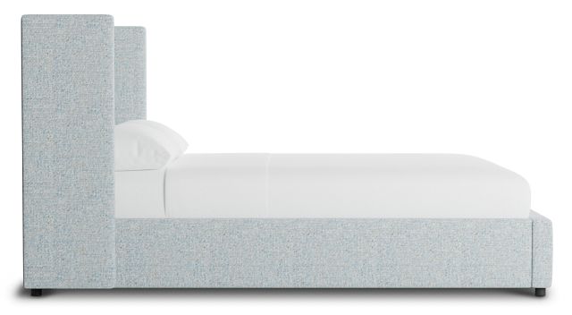 Captiva Natural Beauty Light Blue 48" Upholstered Shelter Bed