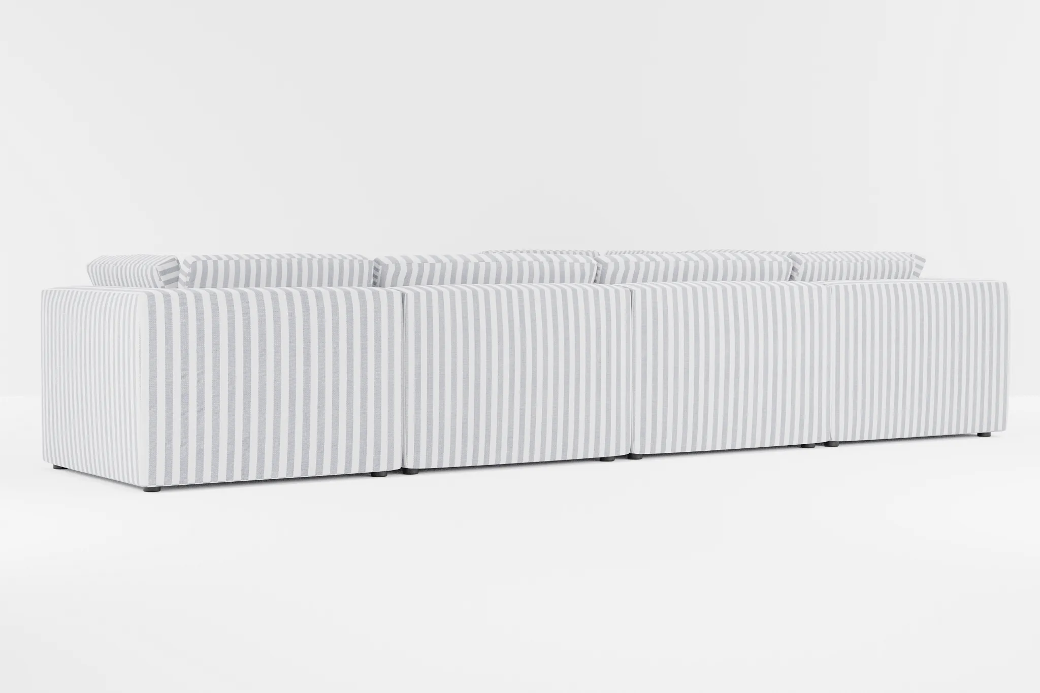 Destin Sea Lane Dark Blue Fabric 6-piece Modular Sectional