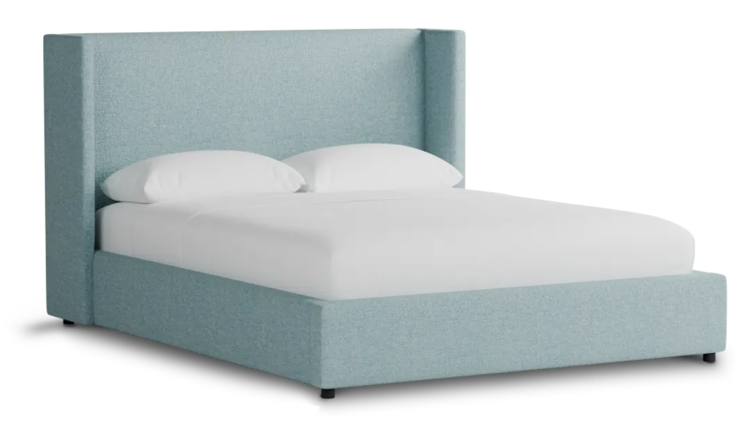 Captiva Elite Light Blue 48" Upholstered Shelter Bed