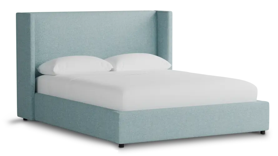 Captiva Elite Light Blue 48" Upholstered Shelter Bed Captiva Elite Light Blue 48" Upholstered Shelter Bed