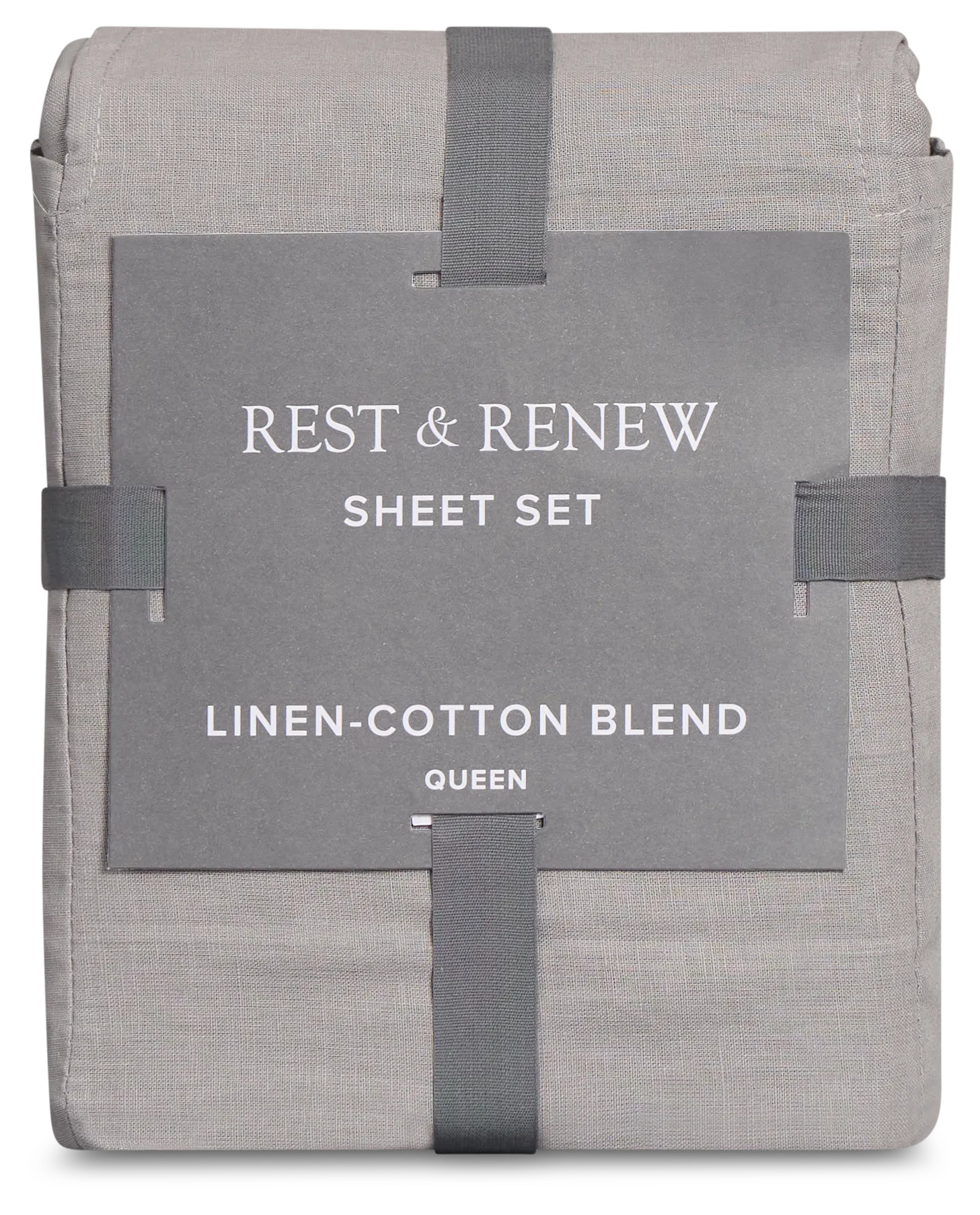 Rest & Renew Linen Blend Gray Sheet Set
