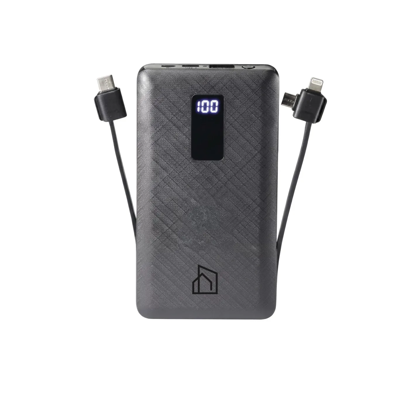 CITY HOME Gray 3-in-1 Power Bank