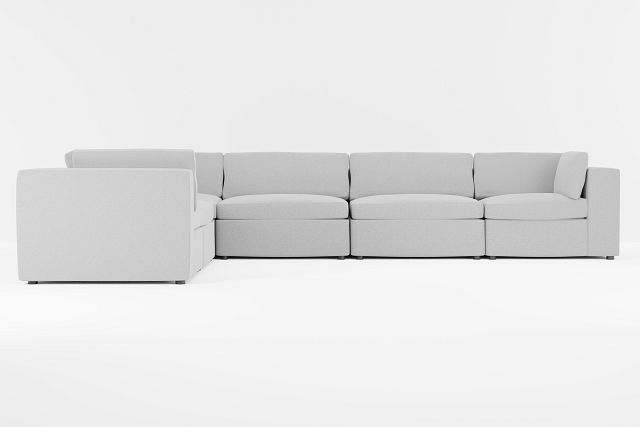 Destin Suave Gray Fabric 6-piece Modular Sectional