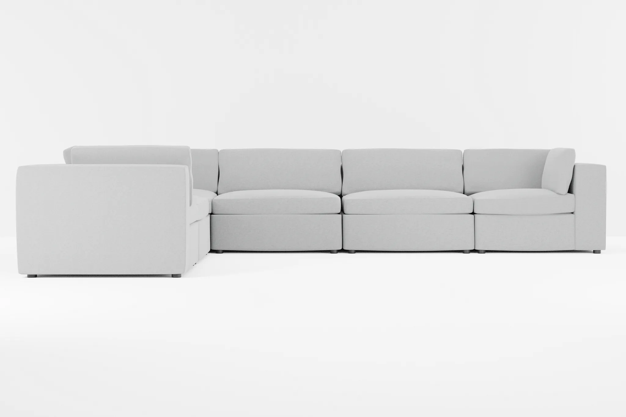 Destin Suave Gray Fabric 6-piece Modular Sectional