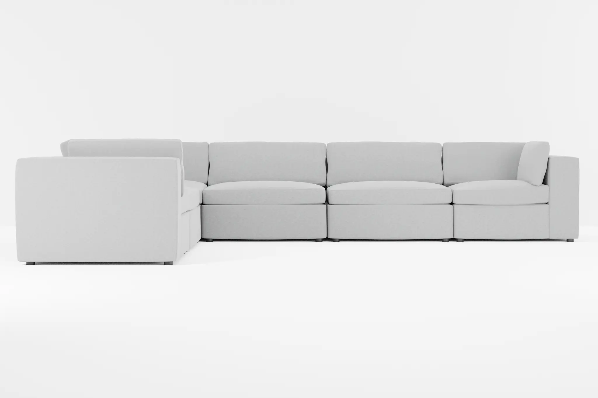 Destin Suave Gray Fabric 6-piece Modular Sectional Destin Suave Gray Fabric 6-piece Modular Sectional
