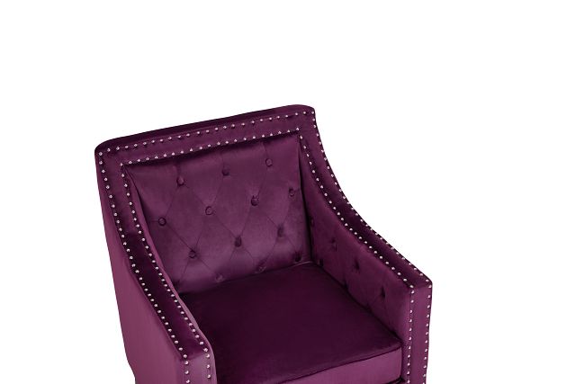 Tiffany Purple Velvet Accent Chair