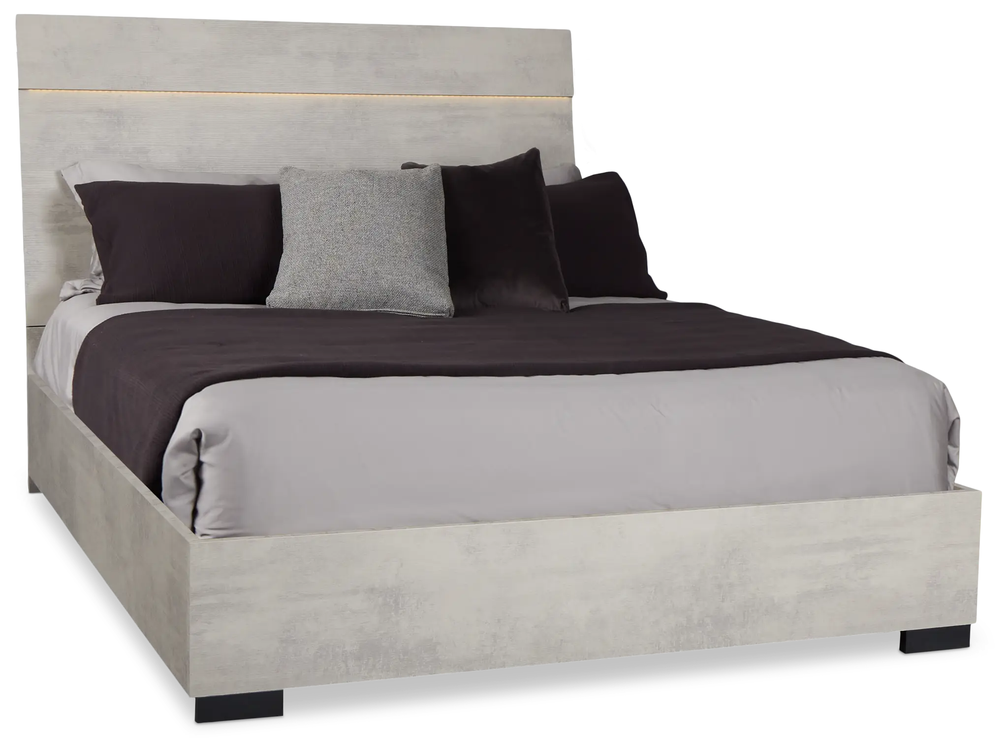 Pomona Gray Panel Bed Pomona Gray Panel Bed