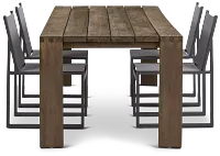 Linear 102" Teak Table & 4 Sling Side Chairs