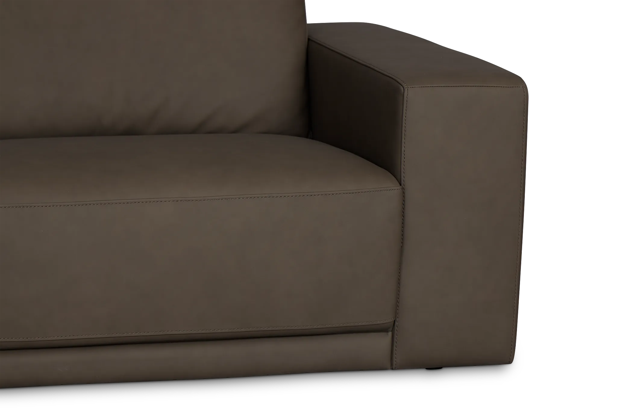 Kellan Dark Gray Leather Left Chaise Sectional