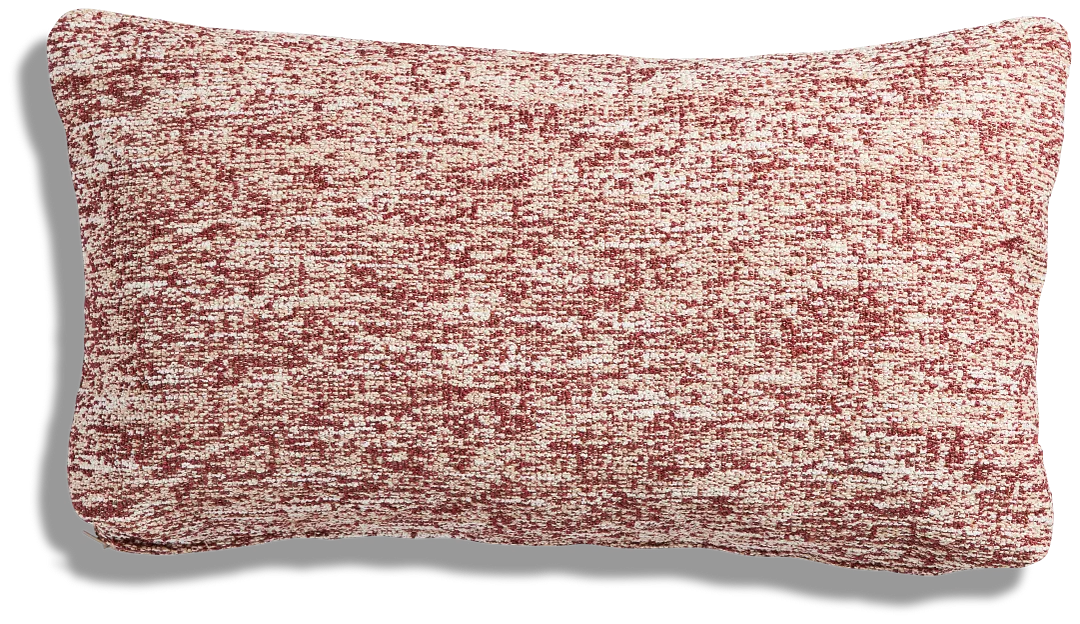 Baxter Red Lumbar Accent Pillow