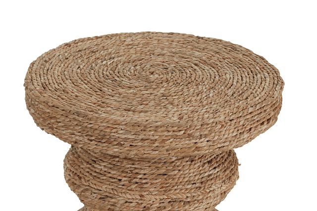 Maddie Light Tone Woven Accent Stool (2)