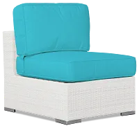 Biscayne Dark Teal Armless Chair