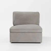 Destin Maguire Pewter Fabric Swivel Chair