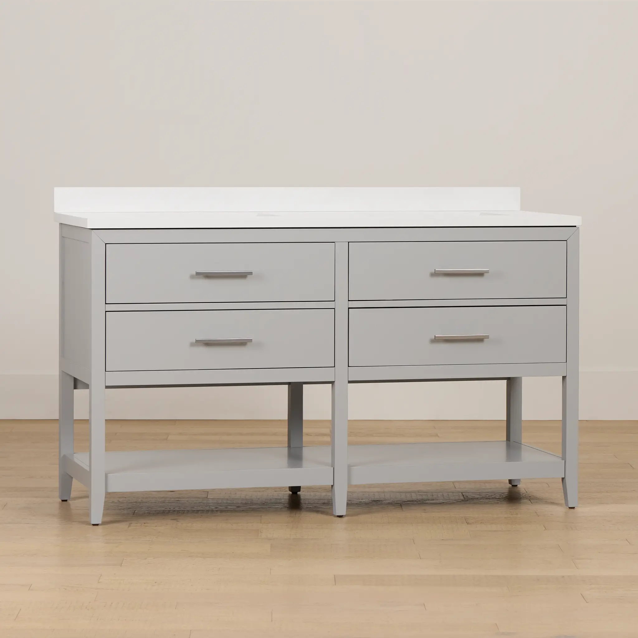 Alden Gray 60" Double Bathroom Vanity Alden Gray 60" Double Bathroom Vanity