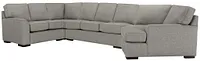Austin Gray Cool Mfoam Right Cuddler Memory Foam Sleeper Sectional