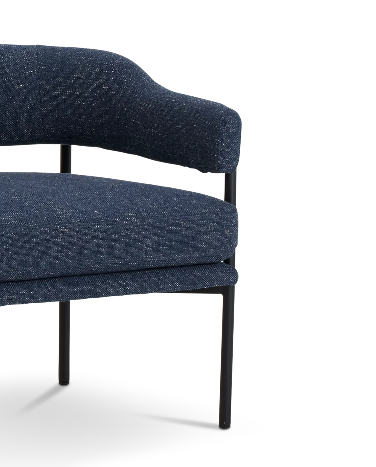 Oliver Dark Blue Fabric Accent Chair