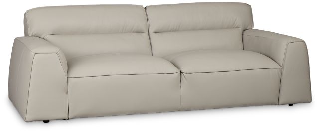 Blanca Gray Leather Sofa