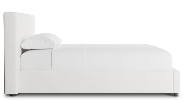Grayton Sutton White 44" Upholstered Platform Bed