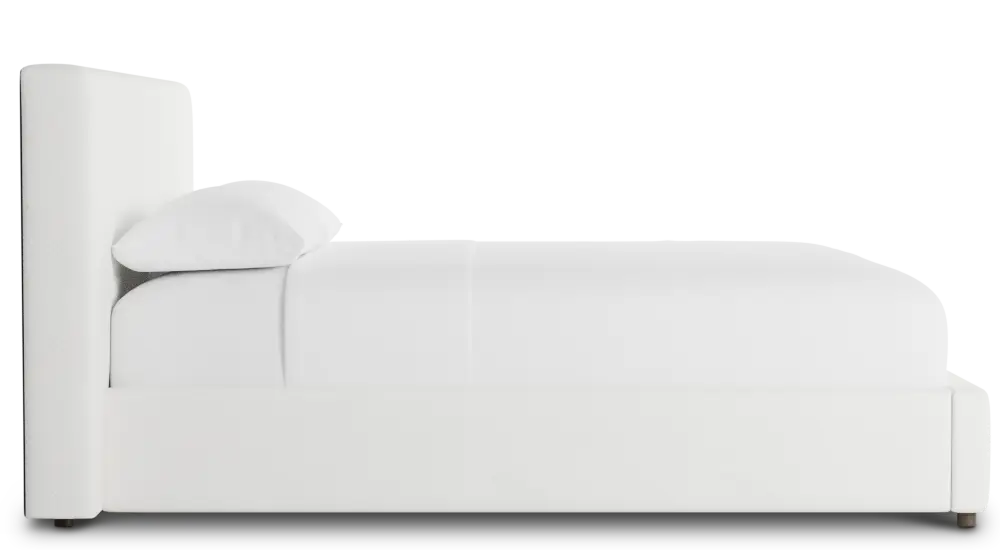 Grayton Sutton White 44" Upholstered Platform Bed Grayton Sutton White 44" Upholstered Platform Bed