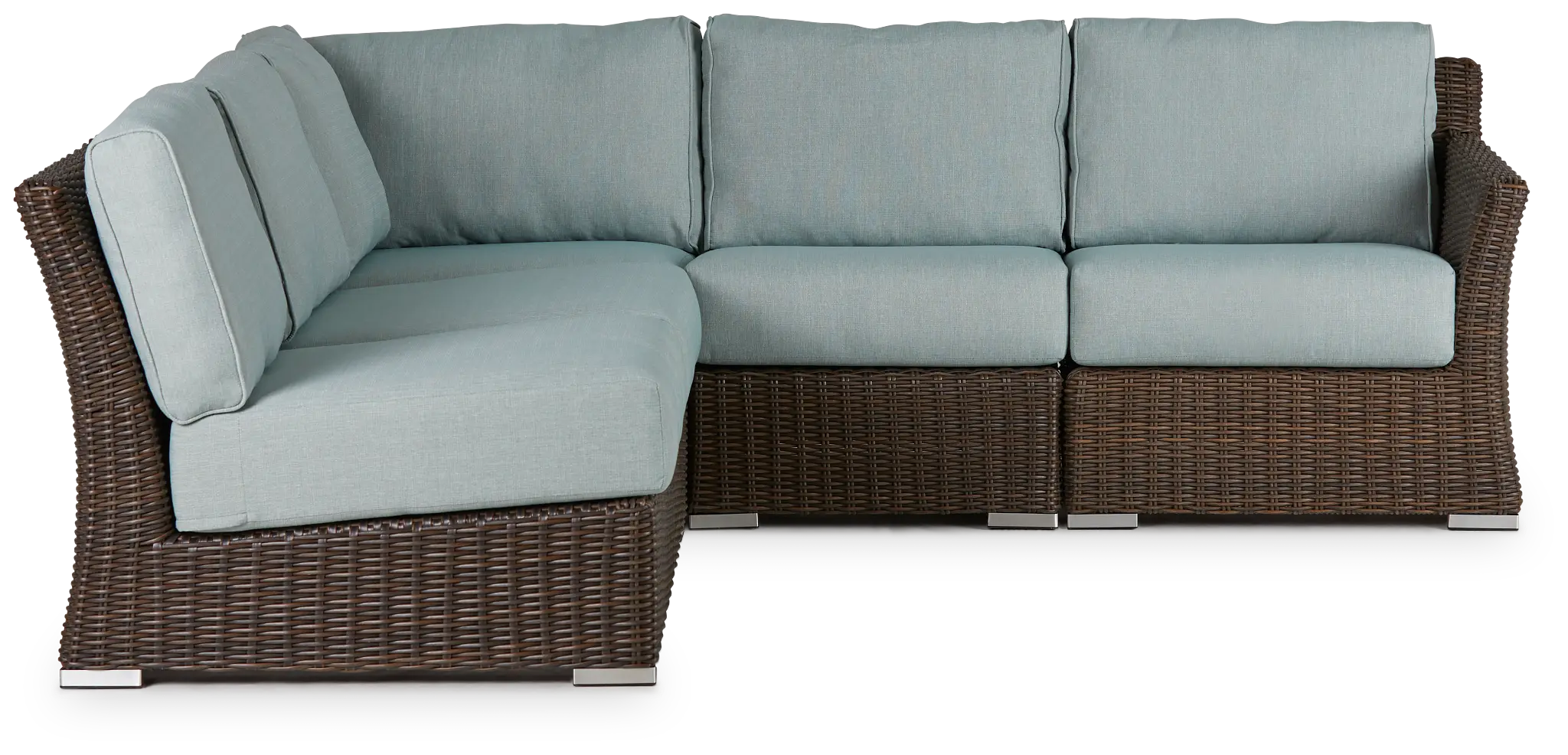 Southport Teal Right 5-piece Modular Sectional Southport Teal Right 5-piece Modular Sectional