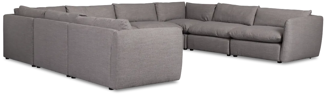 Serena Gray Fabric 8-piece Modular Sectional