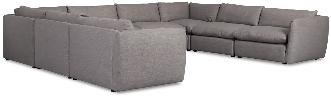 Serena Gray Fabric 8-piece Modular Sectional Serena Gray Fabric 8-piece Modular Sectional