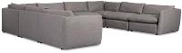 Serena Gray Fabric 8-piece Modular Sectional